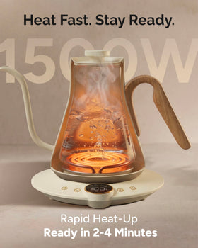 Intasting Morandi White temp-hold feature for steady water temperature during brews.