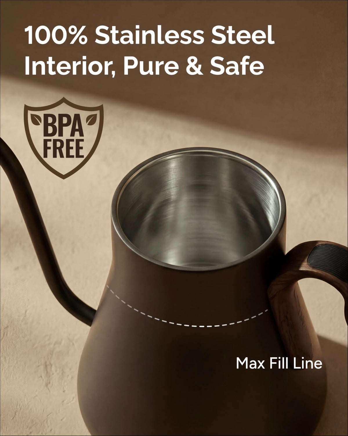 INTASTING Gooseneck Kettle build quality designed for daily use and lasting performance.