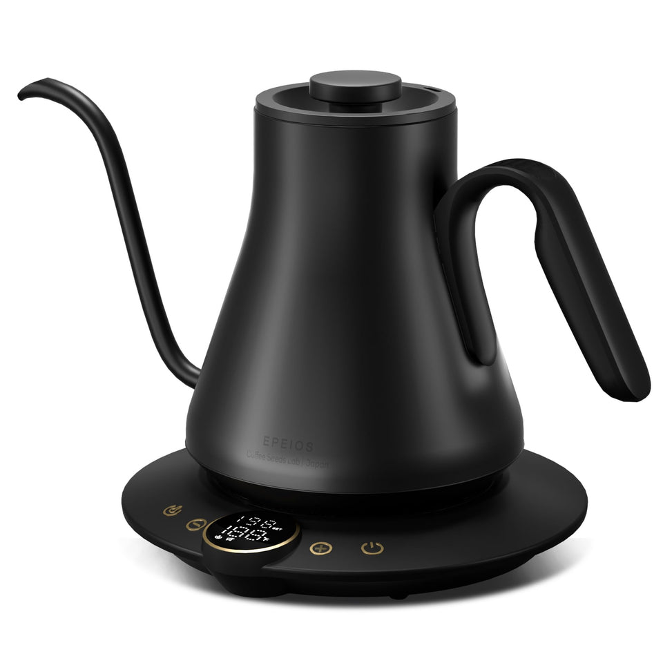 INTASTING gooseneck kettle with pour-over flow for even extraction