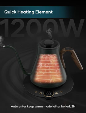 INTASTING Kettle interior is 100% stainless steel and BPA-free for safe contact.
