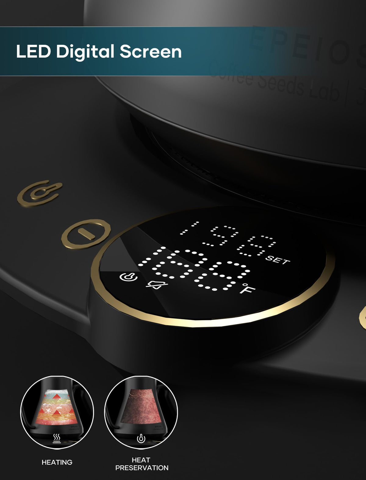 INTASTING compact 0.9L capacity fits single servings and keeps counters tidy.