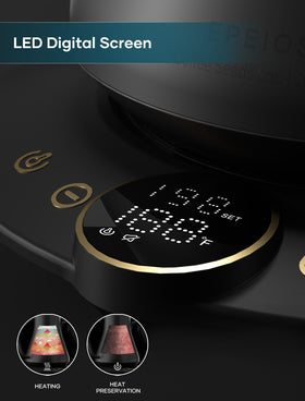 INTASTING compact 0.9L capacity fits single servings and keeps counters tidy.