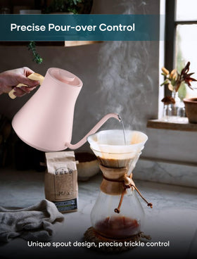 INTASTING 0.9L kettle in pink is ideal for small batches.