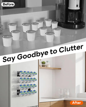 IntreLife K-Cup organizer for 24 cups displays pods neatly.
