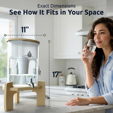 Invigorated Water pH Recharge pouring a glass with mineral-preserving alkaline water.