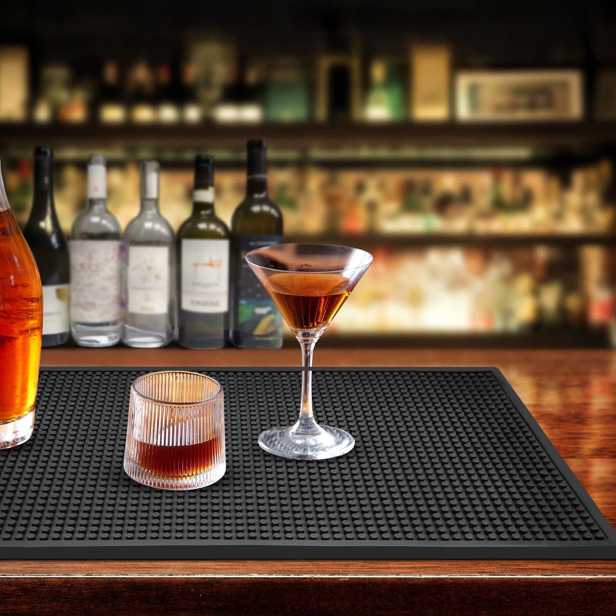 Invinton bar mat easy-clean design simplifies wiping and maintenance