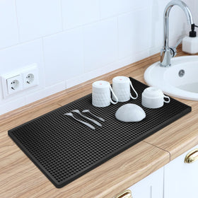 Invinton coffee bar mat under the coffee machine protects surfaces from spills