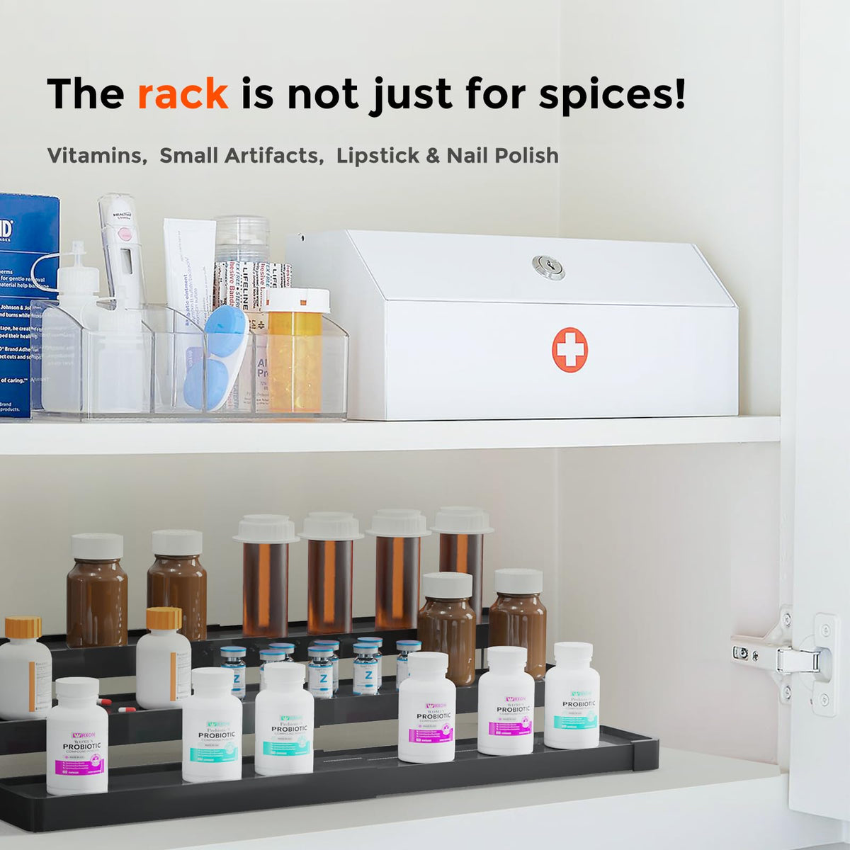 INVOCOO Expandable Spice Rack durable construction for daily kitchen use