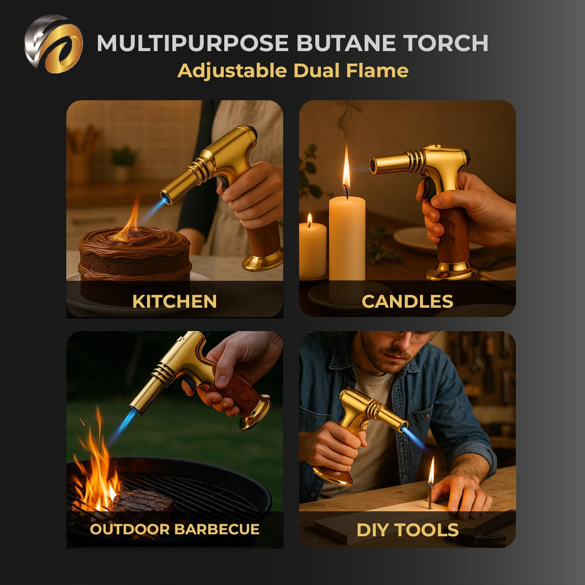 inZaynity torch ideal for cooking and searing foods