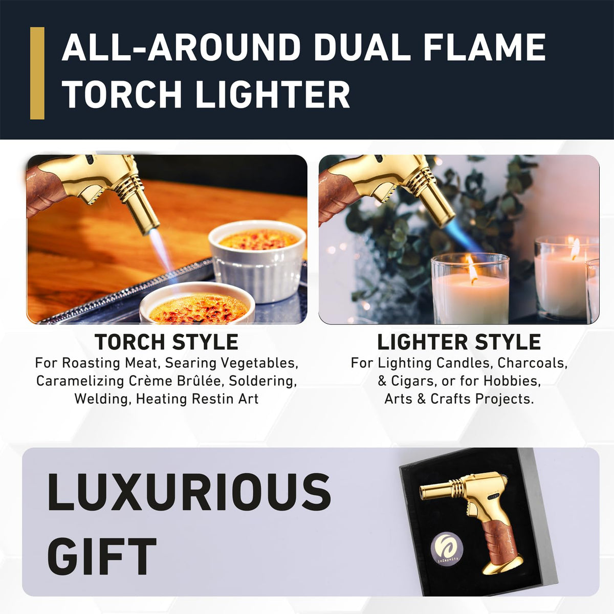 inZaynity torch used for welding and soldering with focused heat