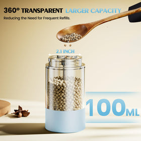 Ioion large-capacity refill window lets you see spice levels at a glance.
