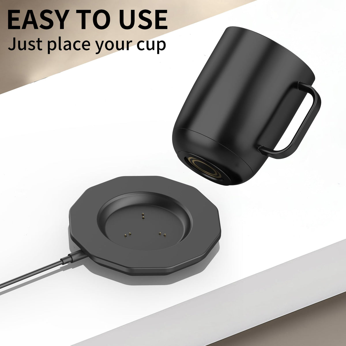 IOKOFJOA Ember mug compatibility ensures seamless charging with the base.