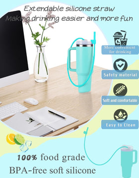 Ionibloom BPA-free soft silicone straw safe for hot or cold drinks