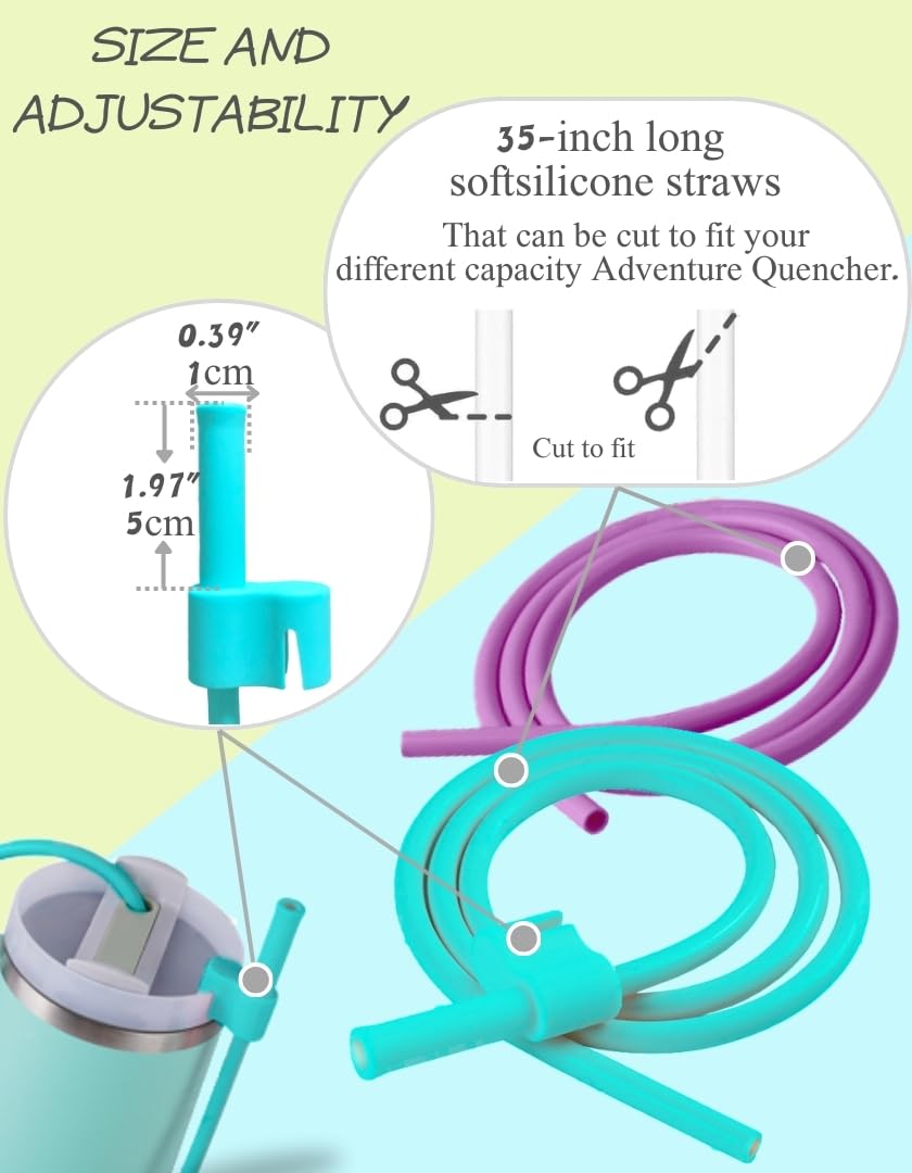 Ionibloom trimmable straw for cups adjustable to smaller openings