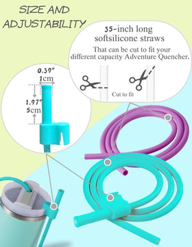Ionibloom trimmable straw for cups adjustable to smaller openings