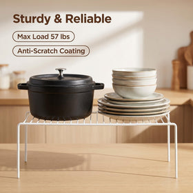 iPEGTOP large-capacity shelf holds pots and bowls with ease.