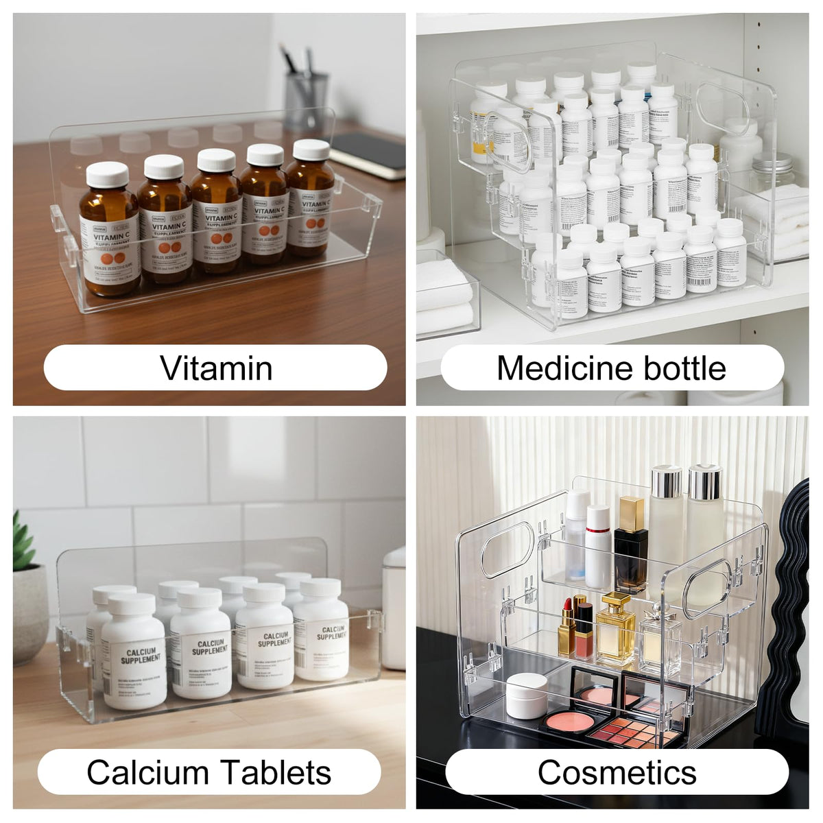 IPENP bathroom countertop organizer holds lotions and perfumes neatly