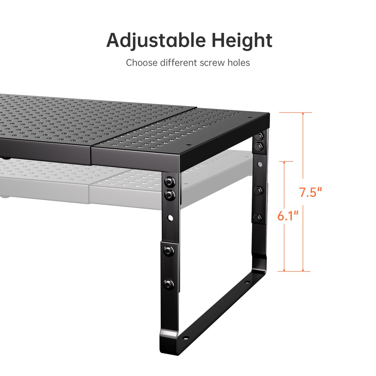 Ipotive expandable stackable shelf three-tier configuration maximizes countertop space.