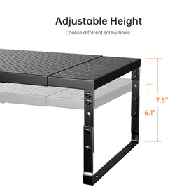 Ipotive expandable stackable shelf three-tier configuration maximizes countertop space.