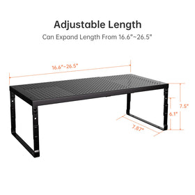 Ipotive expandable stackable shelf two-tier setup ideal for pantry organization.