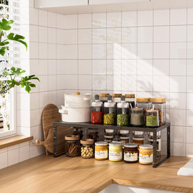 Ipotive kitchen pantry organization fits tight corners and shelves.