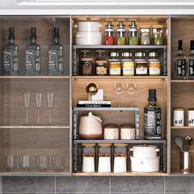 Ipotive multi-room storage for bathroom and office countertops.