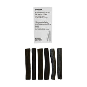 IPPINKA Binchotan packaging featuring the premium charcoal sticks for pure water