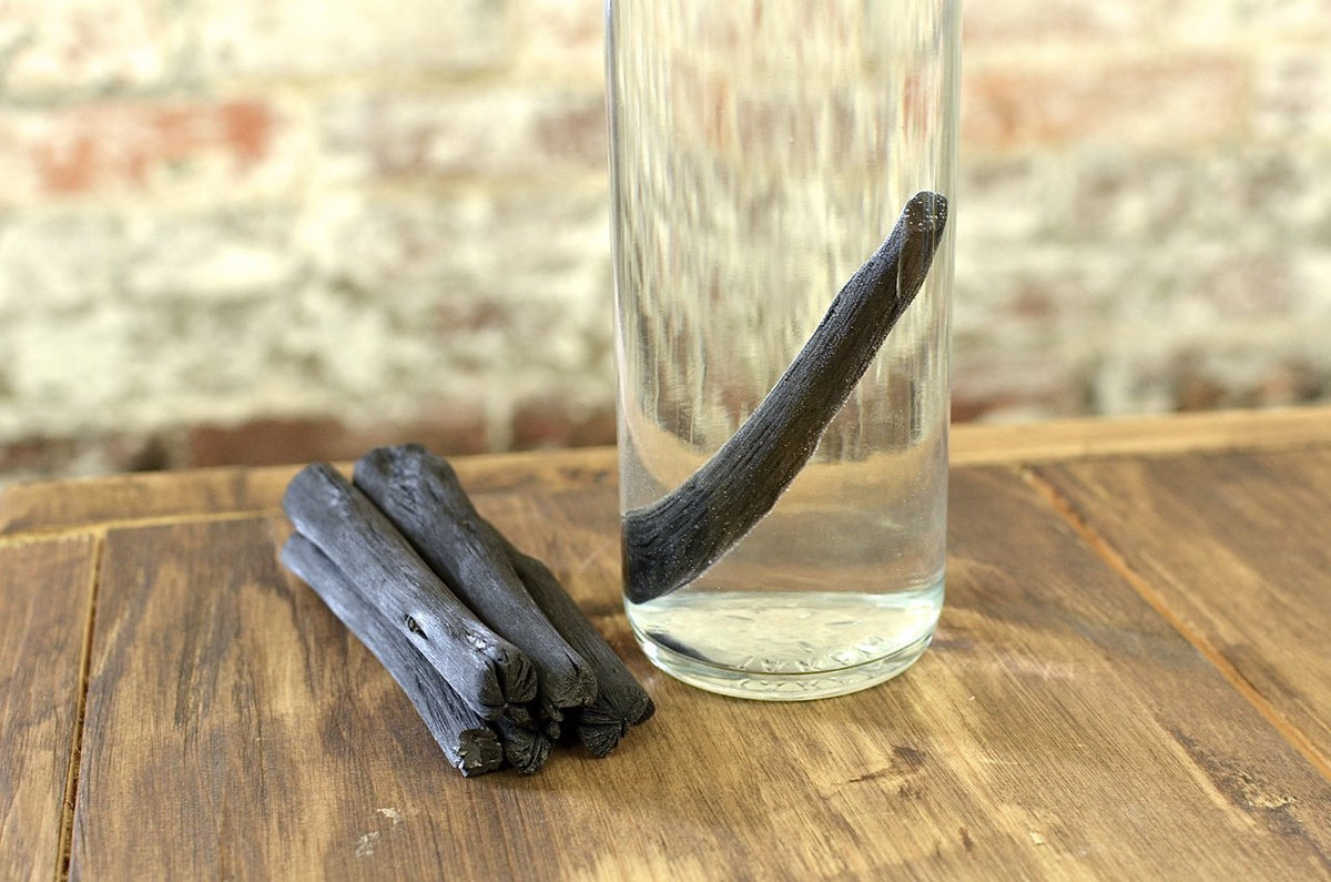 Drying IPPINKA Binchotan sticks after boiling reactivation