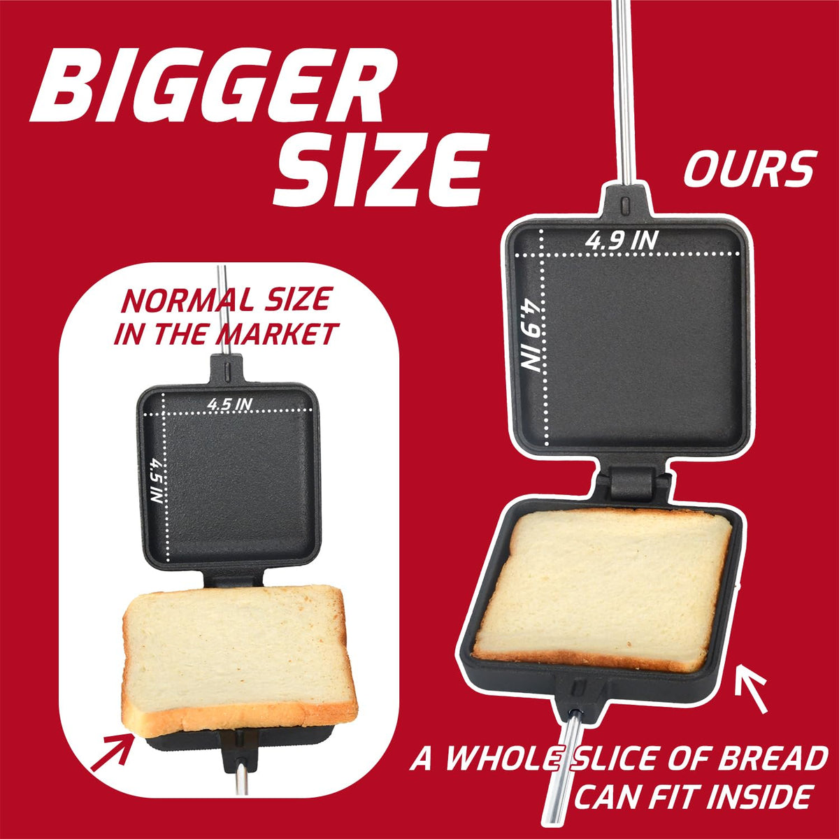 IPROUDER storage bag keeps the two pie irons organized for camping trips.