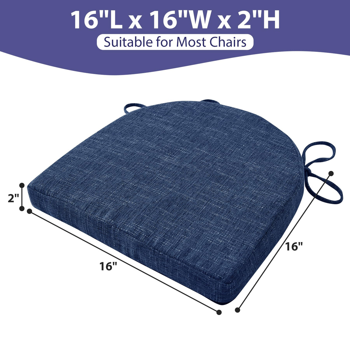IPYNBAP 16x16x2 chair pads offering versatile indoor seating for dining, kitchen, or office.