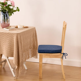 IPYNBAP navy chair cushions rebounding within 24-48 hours after unboxing for quick setup.