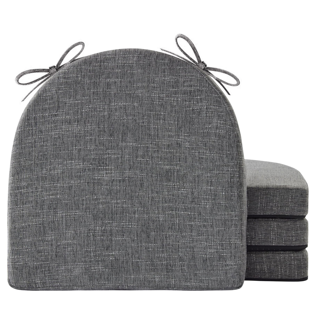 IPYNBAP dining chair cushions set of four in dark grey for comfortable dining seating.