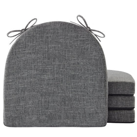 IPYNBAP dining chair cushions set of four in dark grey for comfortable dining seating.