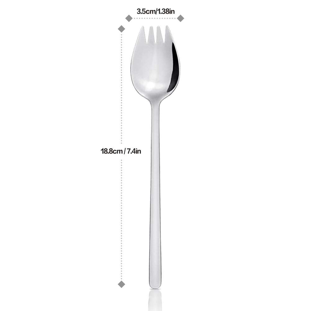 IQCWOOD 4-piece spork set ideal for picnics and camping.