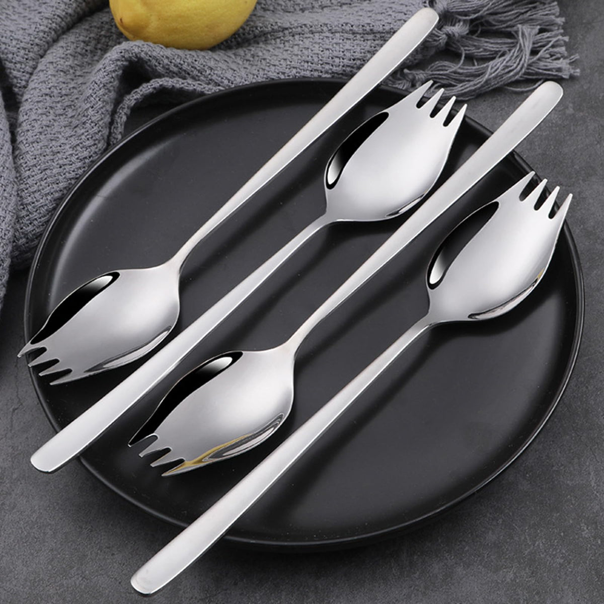 IQCWOOD flatware pairs with various sets for home and travel.