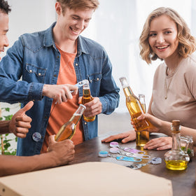 Irenare belt-clip openers for parties and daily use.
