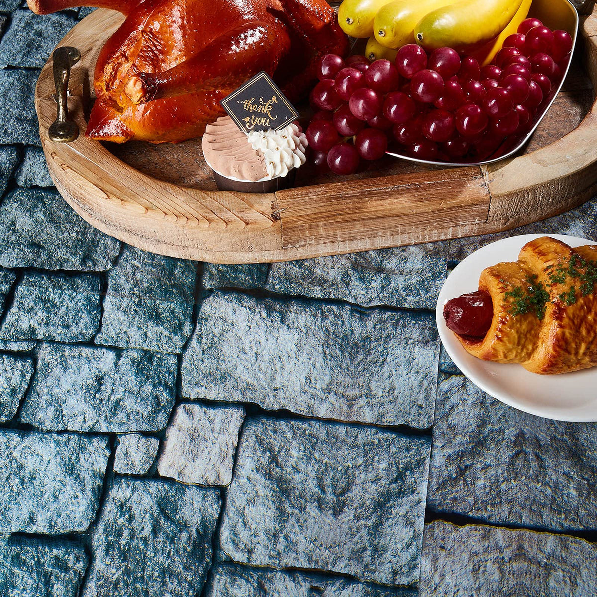 Irenare plastic tablecloth is stain-resistant and easy to wipe clean