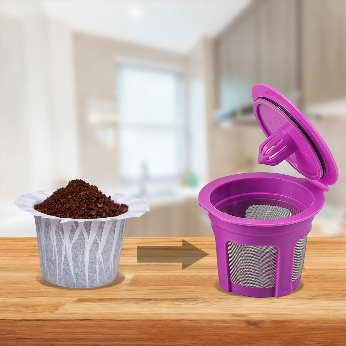 Irmidi eco-friendly biodegradable paper filters with natural wood pulp from France for mindful brewing.