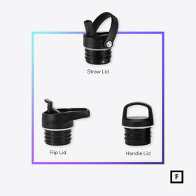IRON °FLASK Bubble Gum flip lid for quick, leak-free hydration on the move.
