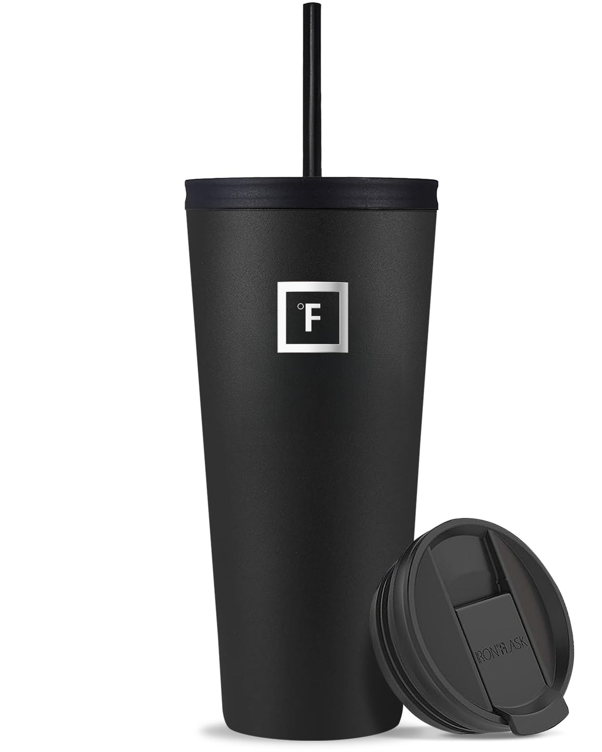 IRON °FLASK Classic Tumbler Midnight Black – overall view for everyday hydration.