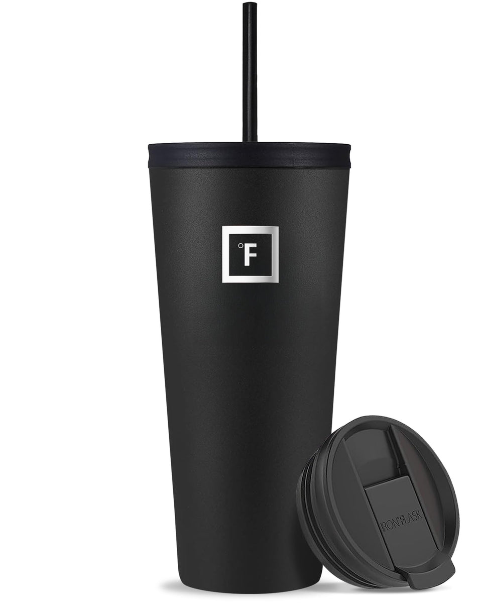 IRON °FLASK Classic Tumbler Midnight Black – overall view for everyday hydration.