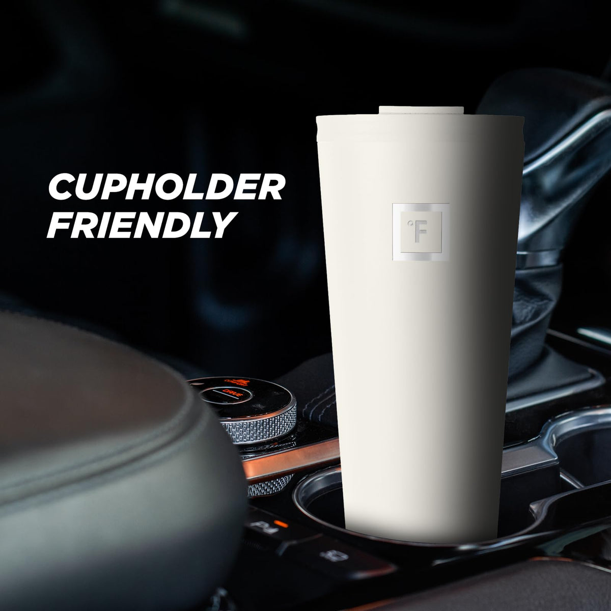 IRON °FLASK Classic Tumbler cashmere cream powder-coated finish for durability