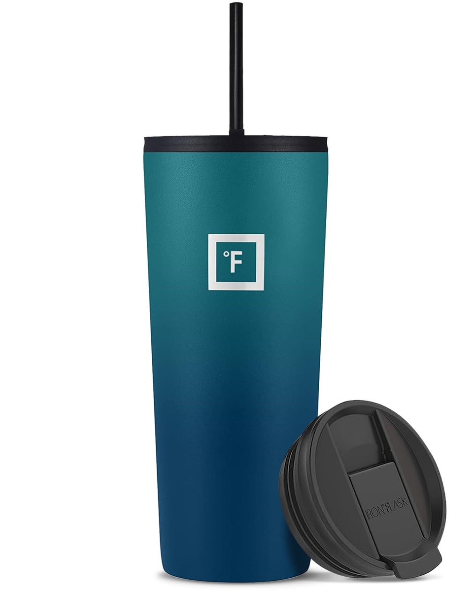 IRON °FLASK Classic tumbler with dark-night powder-coated finish for durable daily hydration.