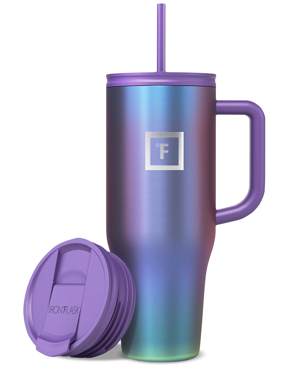 IRON °FLASK Co-Pilot mug front view shows a durable, travel-ready design for on-the-go sipping.