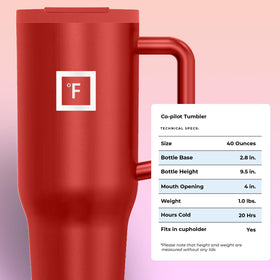 IRON °FLASK Co-Pilot mug travel companion for home, work, and outdoors.