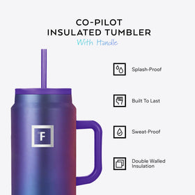 IRON °FLASK Copilot mug with flip lid seals leaks during travel.