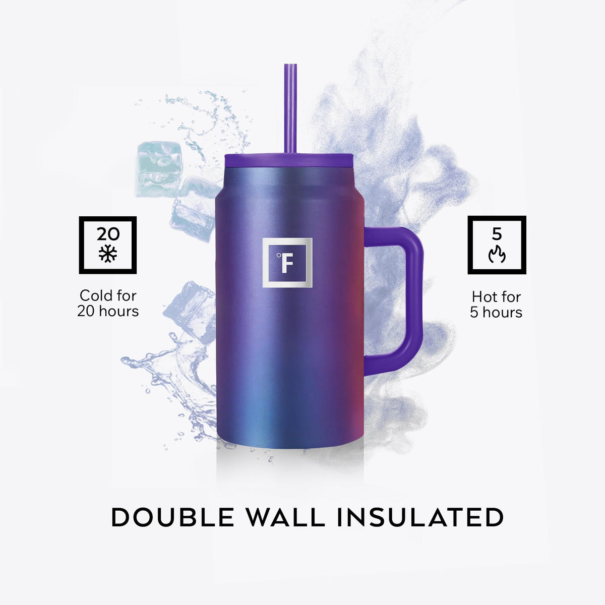 IRON °FLASK Copilot insulated mug offers a wide mouth for thorough cleaning and filling.
