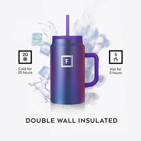 IRON °FLASK Copilot insulated mug offers a wide mouth for thorough cleaning and filling.
