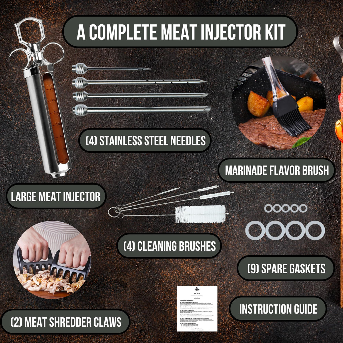 Iron Grillers basting brush enables flavor addition during rest and glaze.