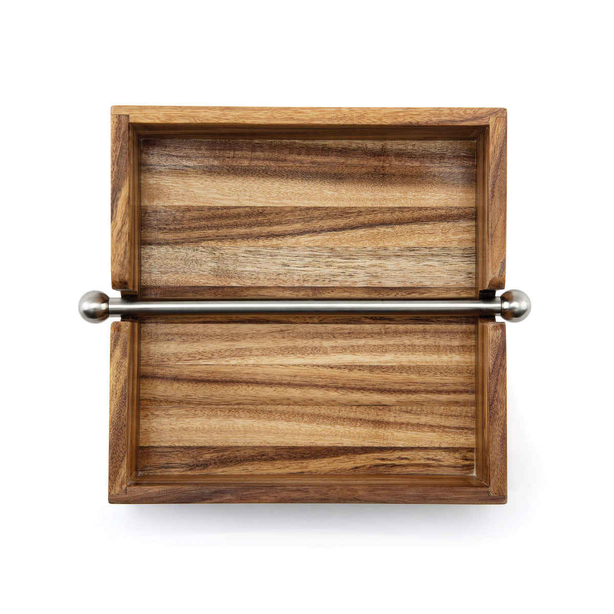 Ironwood Gourmet durable kitchen napkin holder keeps napkins tidy during meals.